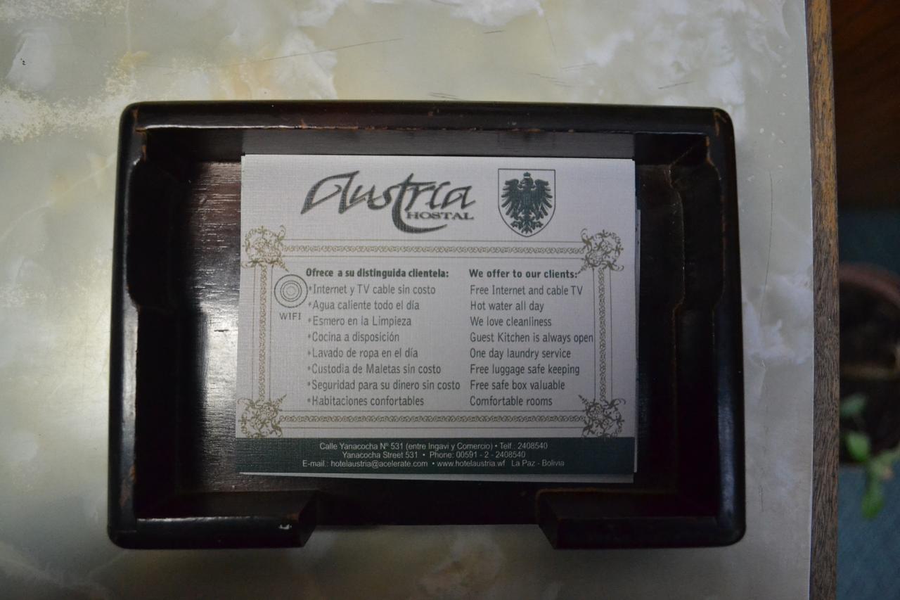 Hostal Austria La Paz Extérieur photo